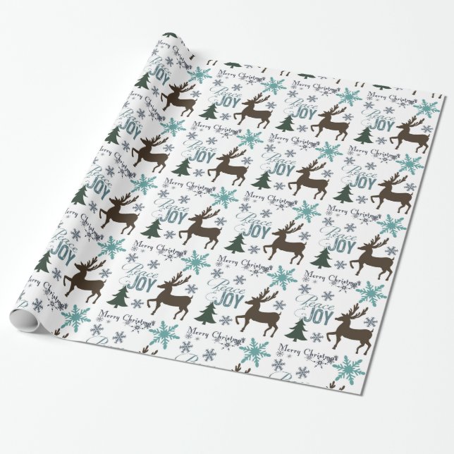 Peace Deer Wrapping Paper (Unrolled)