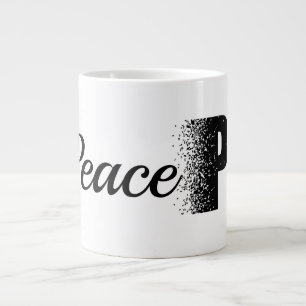 Peace Disintegration Effect Typography Mug