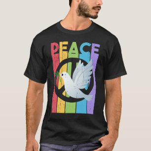 Peace: distressed typography with dove T-Shirt