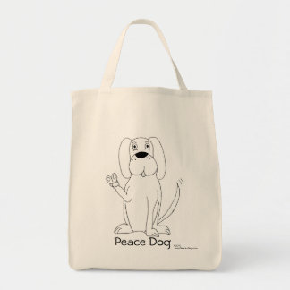 Peace Dog Tote Bag