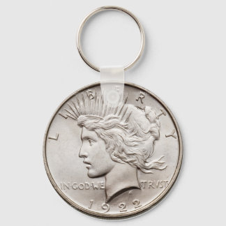 Peace Dollar Key Ring