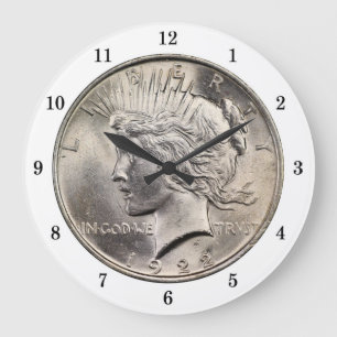 Peace Dollar Wall Clock