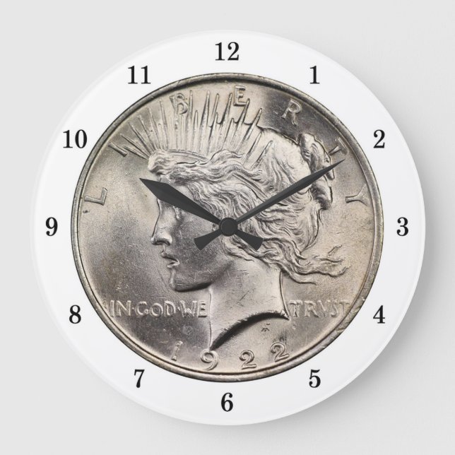 Peace Dollar Wall Clock (Front)