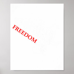 Peace Dom White Dove Says Dom Usa Red Dom Saying Poster