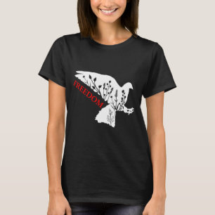 Peace Dom White Dove Says Dom Usa Red Dom Saying T-Shirt