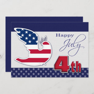 Peace Dove 4th of July Party Event Invitation