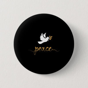 Peace Dove  6 Cm Round Badge
