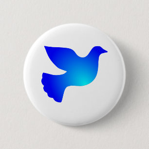 peace dove 6 cm round badge