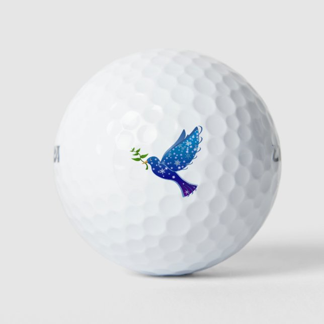 Peace Dove Bird Symbol Love Freedom Pigeon Golf Balls (Front)