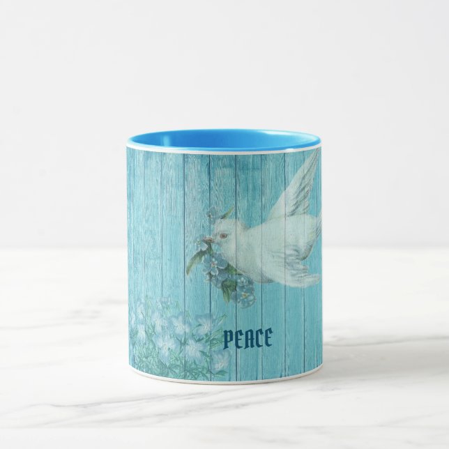 Peace Dove Blue Mug (Center)
