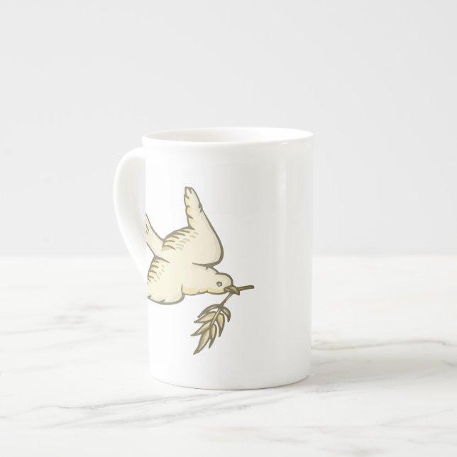 Peace Dove Bone China Mug (Front Left)