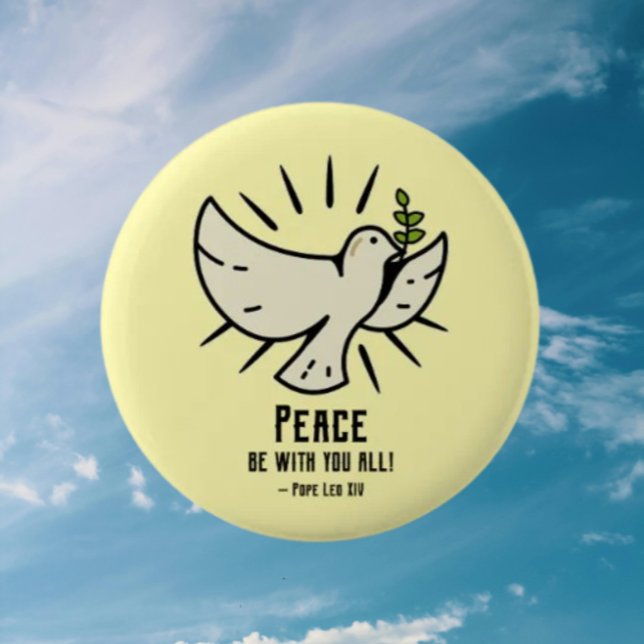 Peace Dove Button – "Peace Be With You All!" (Creator Uploaded)