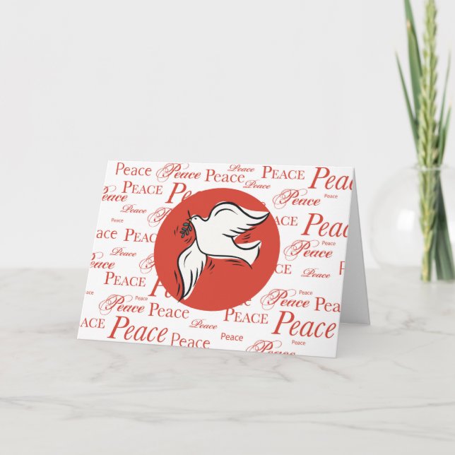 Peace Dove Christmas Holiday Card (Front)
