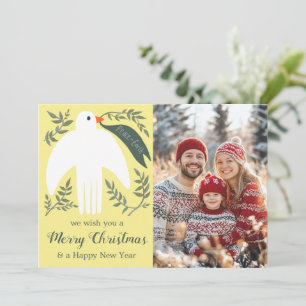 Peace Dove Christmas Holiday CUSTOM PHOTO Card