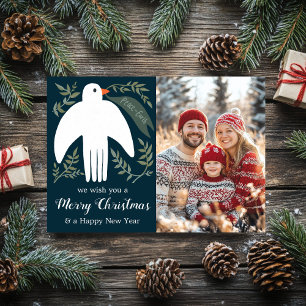 Peace Dove Christmas Holiday CUSTOM PHOTO Card