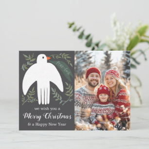 Peace Dove Christmas Holiday CUSTOM PHOTO  Card