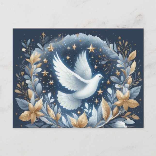 Peace dove Christmas postcard (Front)