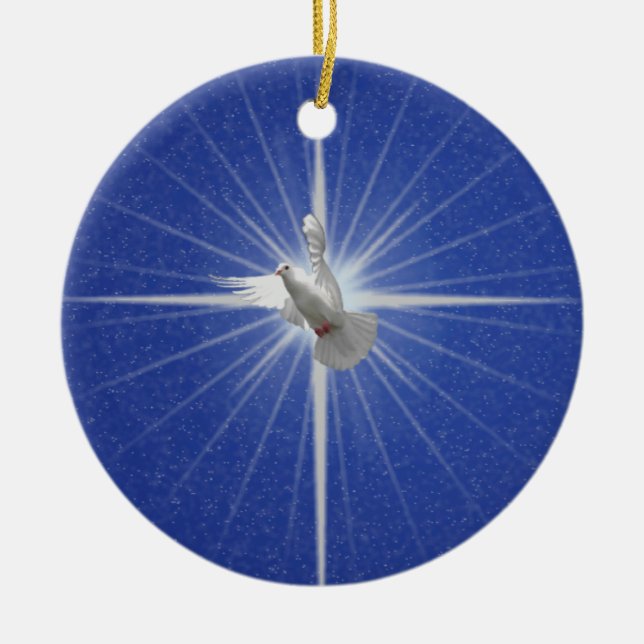 Peace Dove Christmas Tree Decoration (Front)