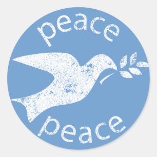 Peace Dove Classic Round Sticker