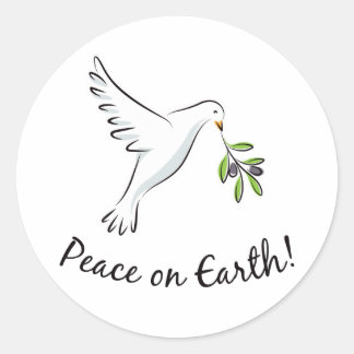 Peace dove classic round sticker
