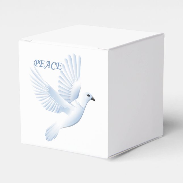 PEACE DOVE FAVOUR BOX (Front Side)