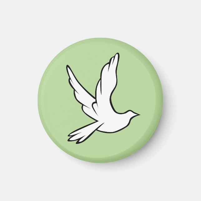 Peace Dove Green Background Magnet (Front)