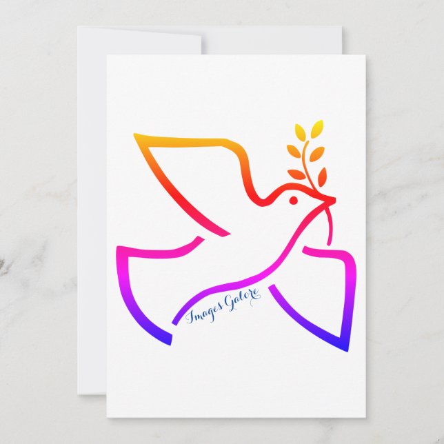 Peace Dove Holiday Card (Front)
