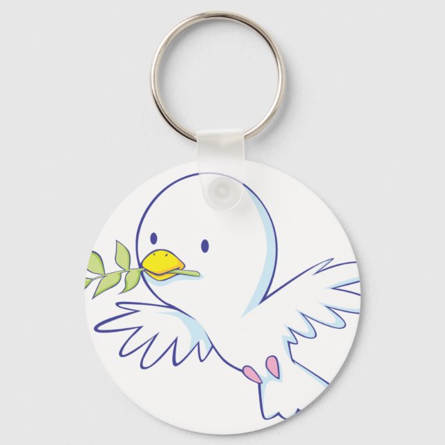 Peace Dove Key Ring (Front)