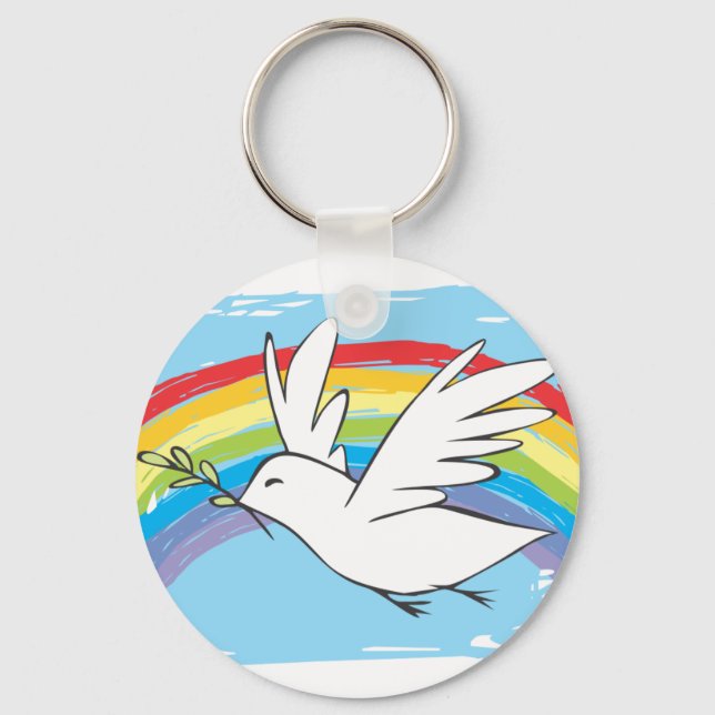 Peace Dove Key Ring (Front)