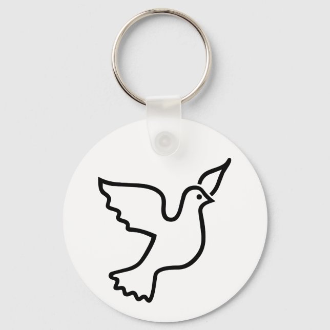 Peace Dove Key Ring (Front)