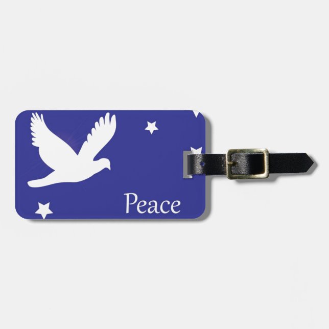 Peace Dove Luggage Tag (Front Horizontal)