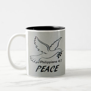 Peace Dove Mug with Scripture