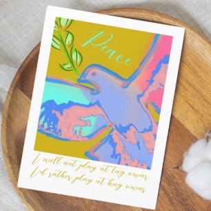 Peace dove no war greetings  postcard