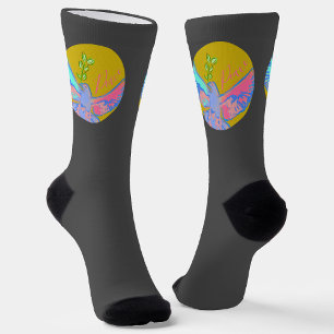 Peace dove, no war yellow socks