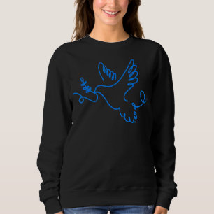 Peace Dove One Lineart Peace Sign Dove Peace Sweatshirt