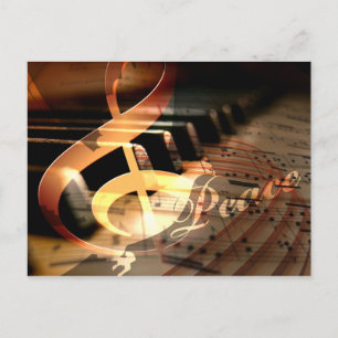 peace dove piano teacher Christmas PostCard