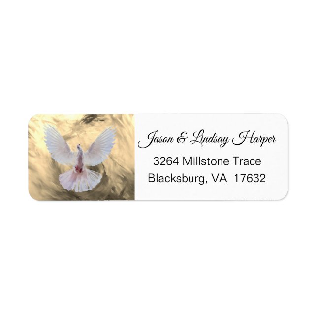 Peace Dove Return Address Label (Front)