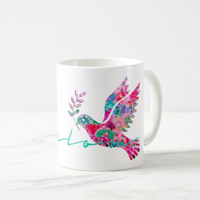 Peace Dove (Shalom) Coffee Mug (Front Right)