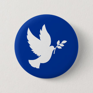 Peace Dove Silhouette 6 Cm Round Badge
