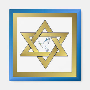 Peace Dove Star Of David Magnet