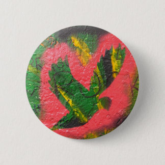 Peace Dove Stencil 6 Cm Round Badge