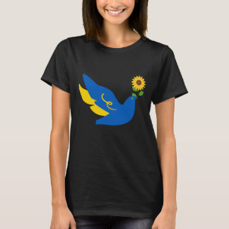 Peace Dove Sunflower Ukraine - STAND WITH UKRAINE T-Shirt