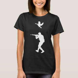 Peace Dove vs Soldier  Anti War Peace T-Shirt