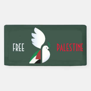 peace dove with the Palestinian flag Banner