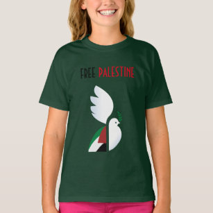 peace dove with the Palestinian flag T-Shirt