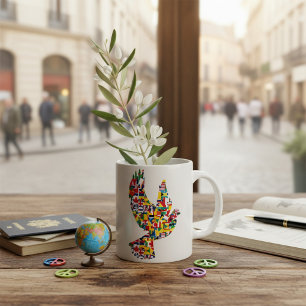 Peace Dove World Flags Coffee Mug