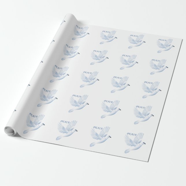 PEACE DOVE WRAPPING PAPER (Unrolled)