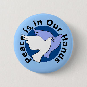 Peace Doves 6 Cm Round Badge