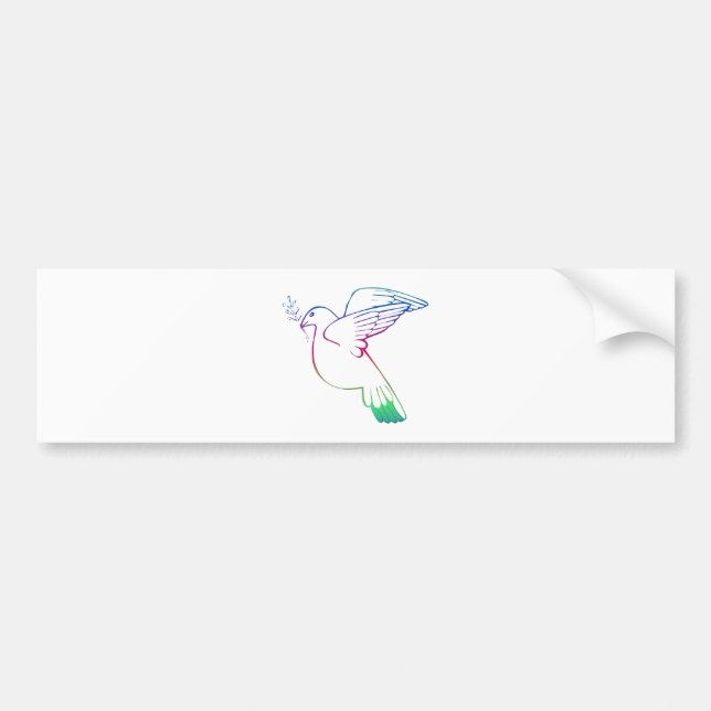 PEACE DOVES BUMPER STICKER (Front)