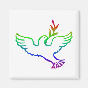 PEACE DOVES MAGNET